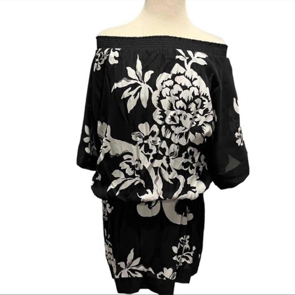 White House‎ Black Market On/Off Shoulder Silk Dress, Size Small
